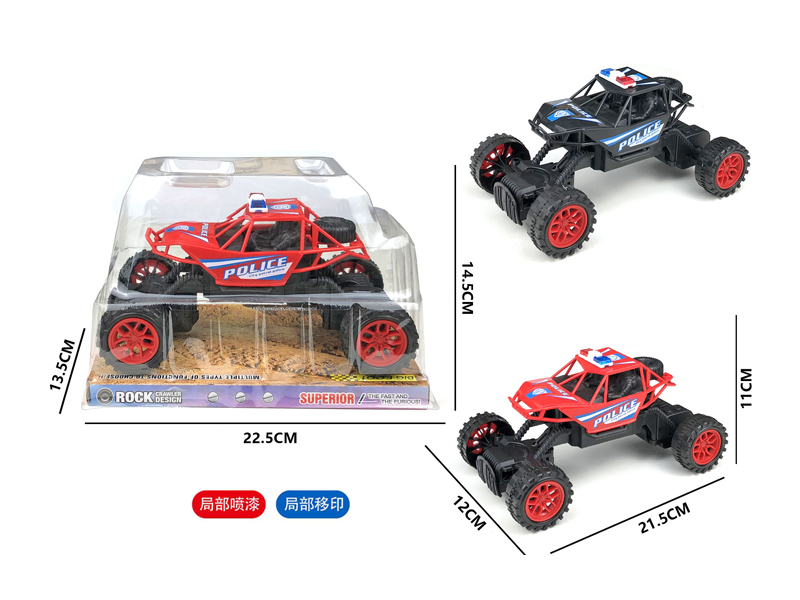 Friction Climbing Off-Road Police Vehicle