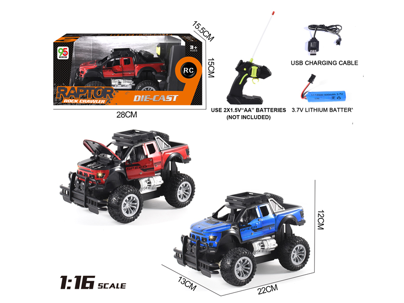 1:16 4CH R/C Alloy Raptor Vehicle