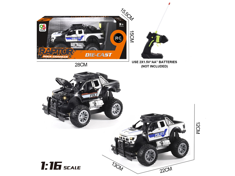 1:16 4CH R/C Alloy Raptor Police Vehicle