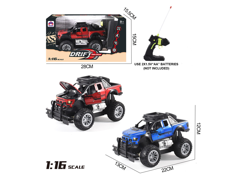 1:16 4CH R/C Alloy Raptor Vehicle