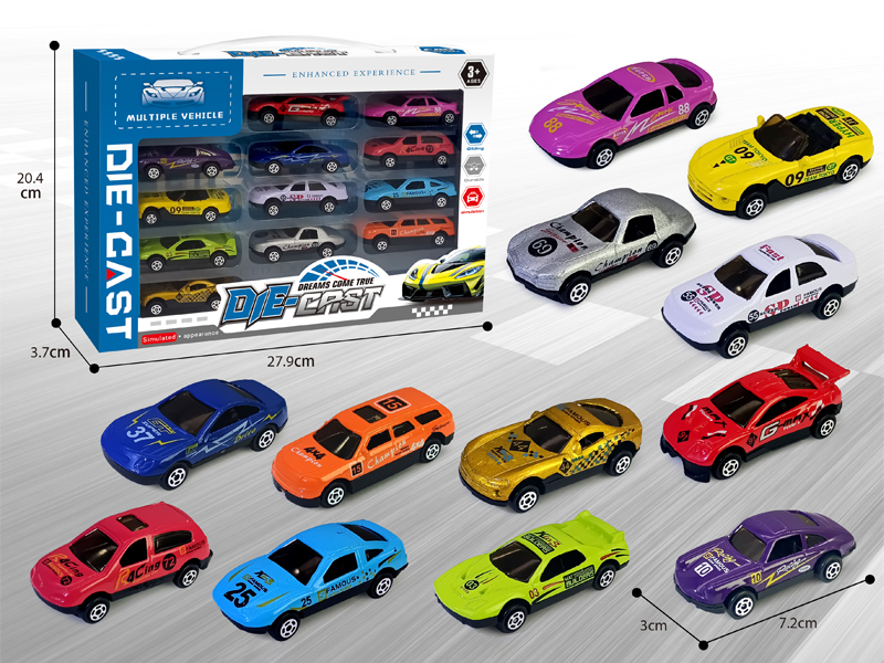 12PCS Alloy Car