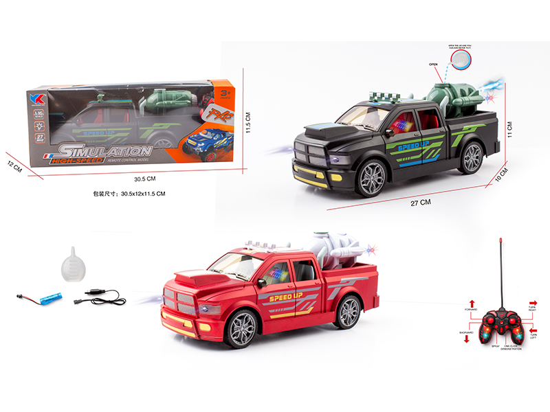 1:16 6CH R/C Dodge Ram Pickup Racing Car With Light Spray