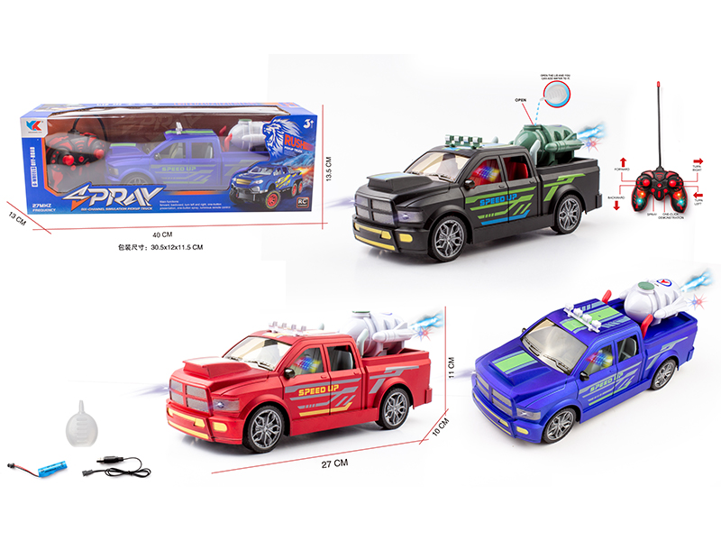 1:16 6CH R/C Dodge Ram Pickup Racing Car With Light Spray