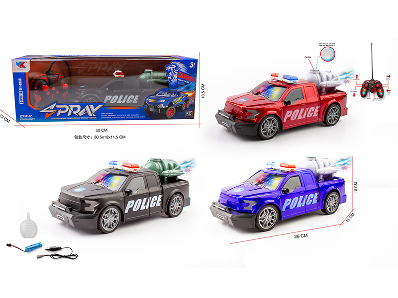 1:16 6CH R/C F150 F150 Ford Pickup Police Car With Lights Spray