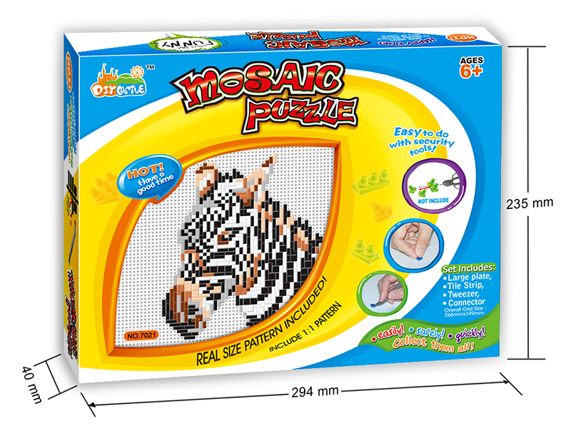 Zebra Mosaic Puzzle
