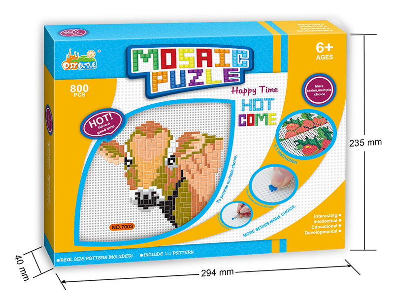 Cattle Mosaic Puzzle With Frame