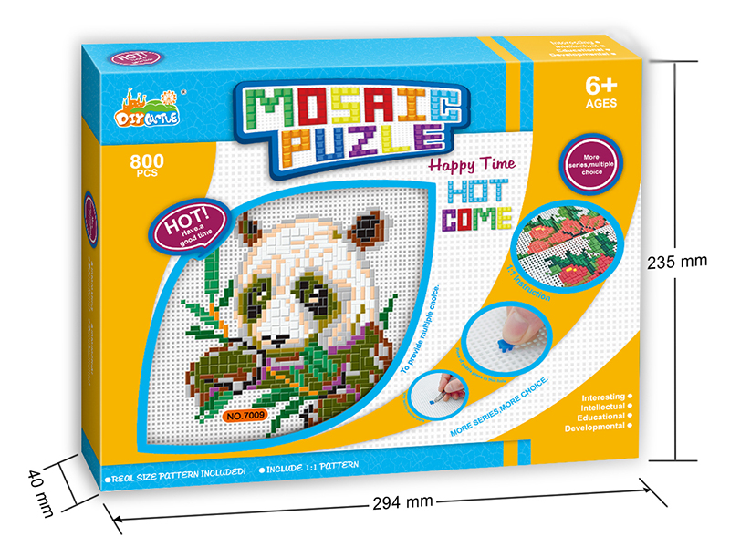 Panda Mosaic Puzzle With Frame