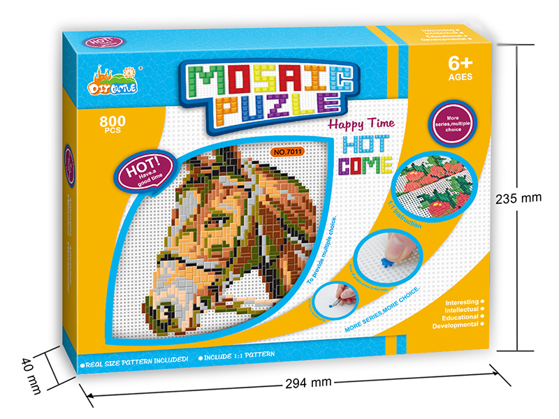 Horse Mosaic Puzzle With Frame
