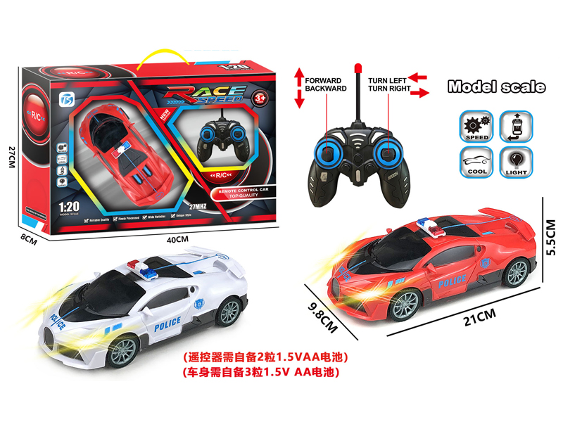 4CH R/C Simulated Bugatti Police Car With Light