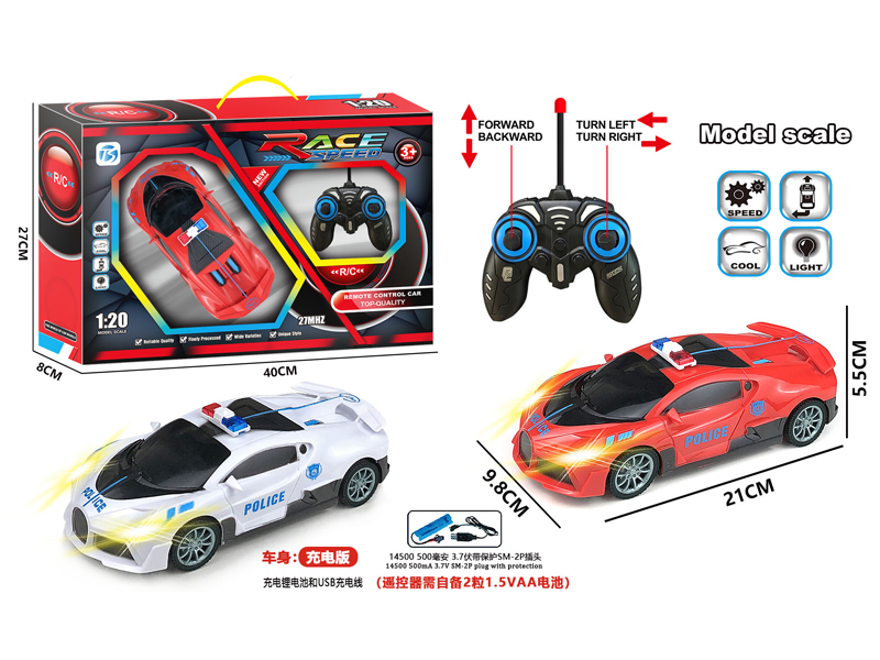 4CH R/C Simulated Bugatti Police Car With Light