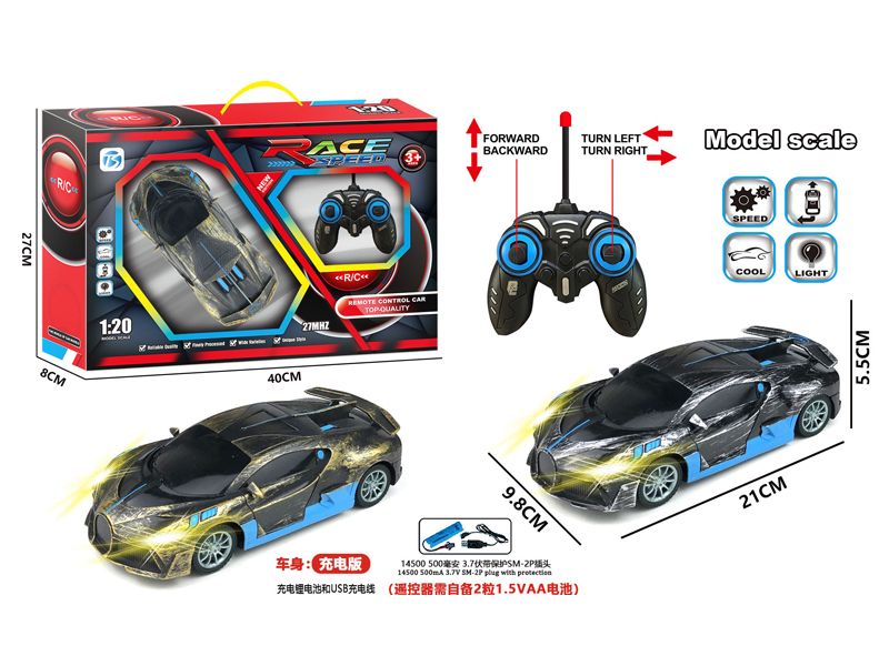 4CH R/C Bugatti Racing Car With Light
