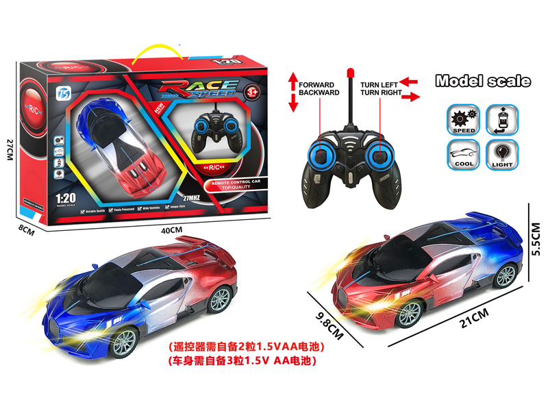 4CH R/C Gradient Bugatti Racing Car With Light