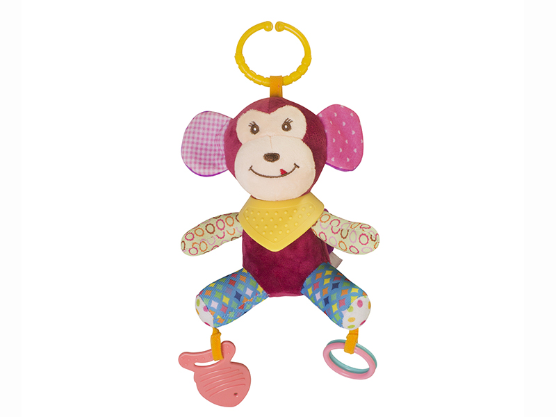 Monkey Rattle Baby Crib Stroller Pendant