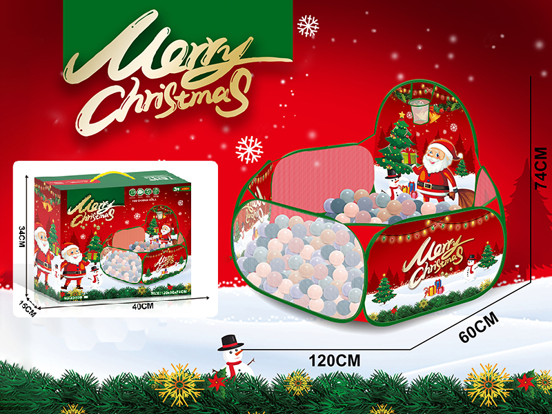 Christmas Toy Tent Ball Pool With 100 Ocean Balls