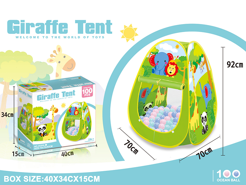 Giraffe Tent With 100 Ocean Balls