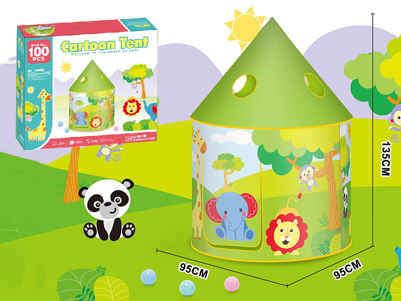 Giraffe Yurt Tent With 100 Ocean Balls