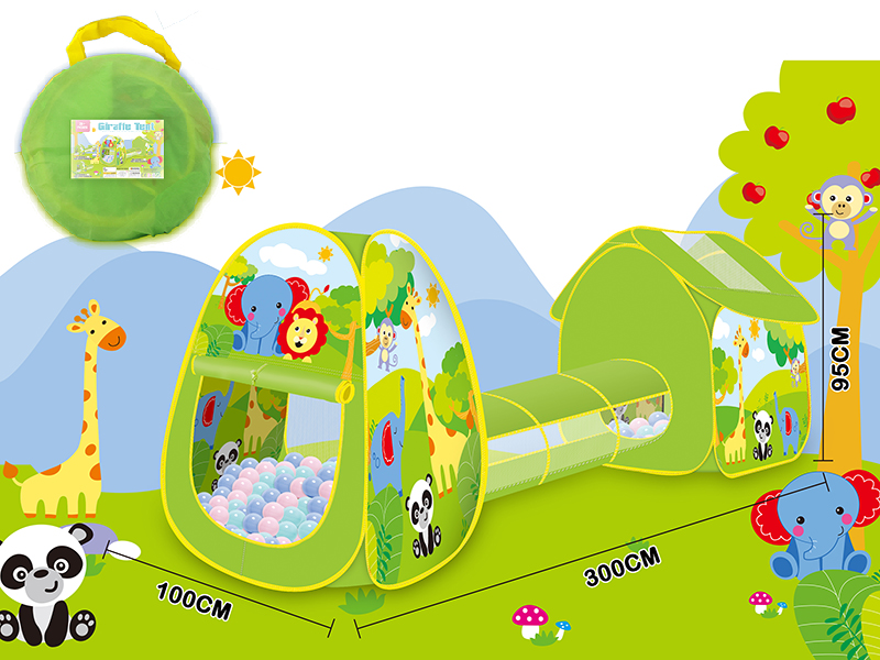 Giraffe Tent With Tunnel Three-Piece Set