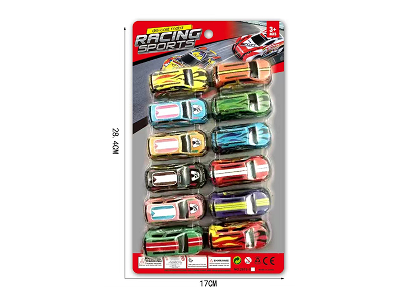 6.8CM Pull Back Tin Car-Off Road Vehicle(12PCS)