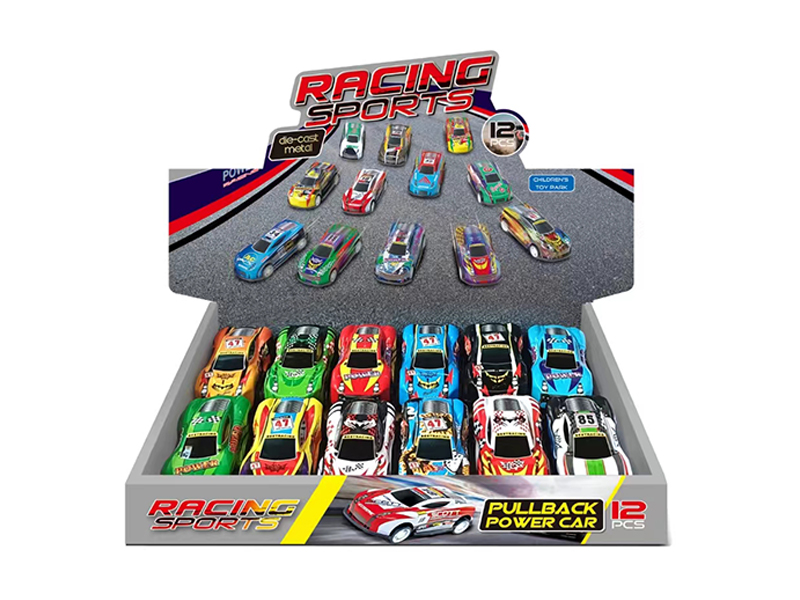 6.8CM Pull Back Tin Car-Racing Vehicle(12PCS)