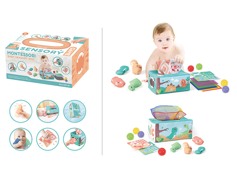 Montessori Baby Sensory Box With 8pcs 5cm Ocean Balls