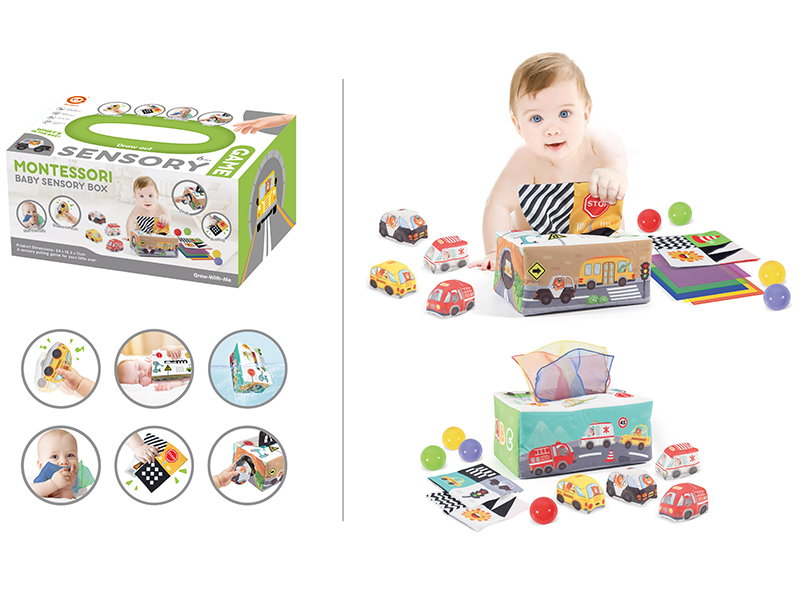 Montessori Baby Sensory Box With 8pcs 5cm Ocean Balls