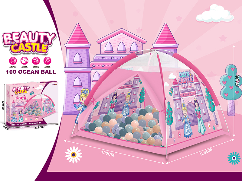 Castle Princess Beach Tent With 100 Ocean Balls