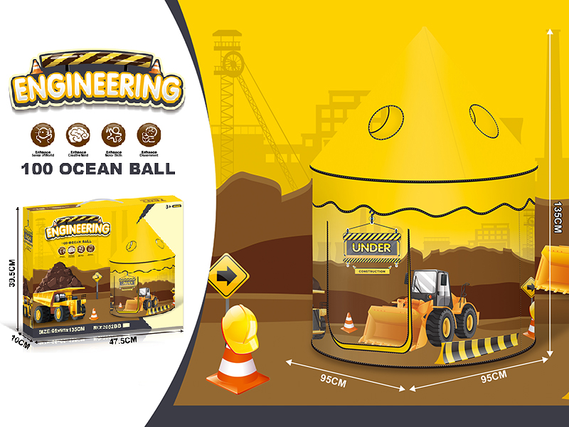 Engineering Theme Yurt Tent With 100 Ocean Balls