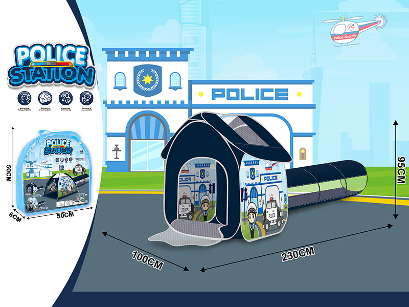 Police Station Theme Toy Tent Two-Piece Set