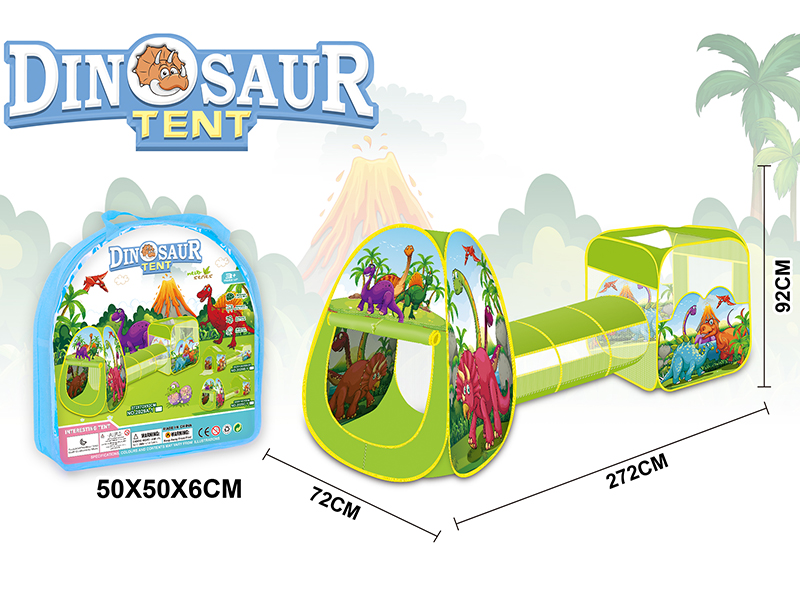 Cartoon Dinosaur Tent Three-Piece Set