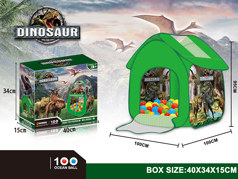 Dinosaur Tent With 100pcs Ocean Balls