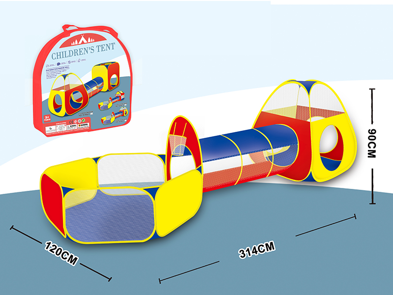 Toy Tent With Tunnel, Ball Pool Three-Piece Set
