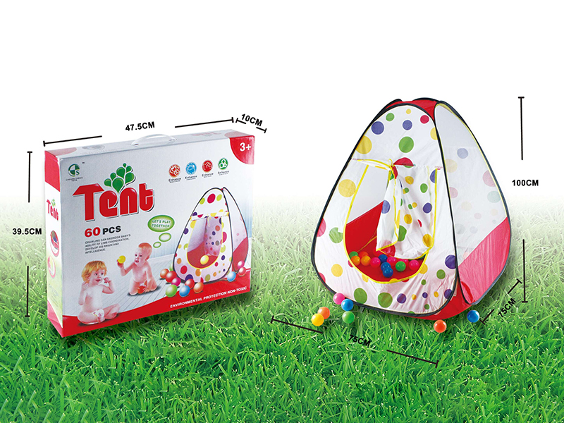 Children's Tent With 60pcs Ocean Balls