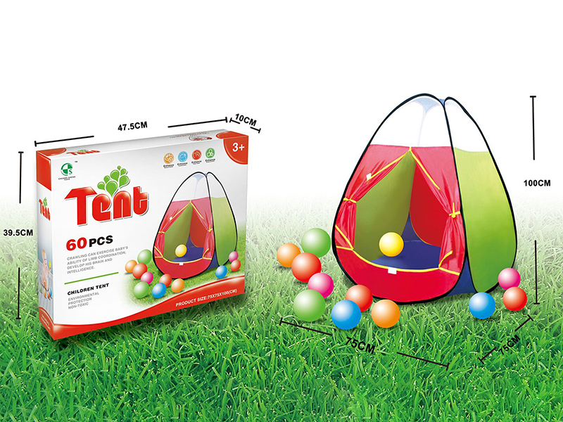 Children's Tent With 60pcs Ocean Balls