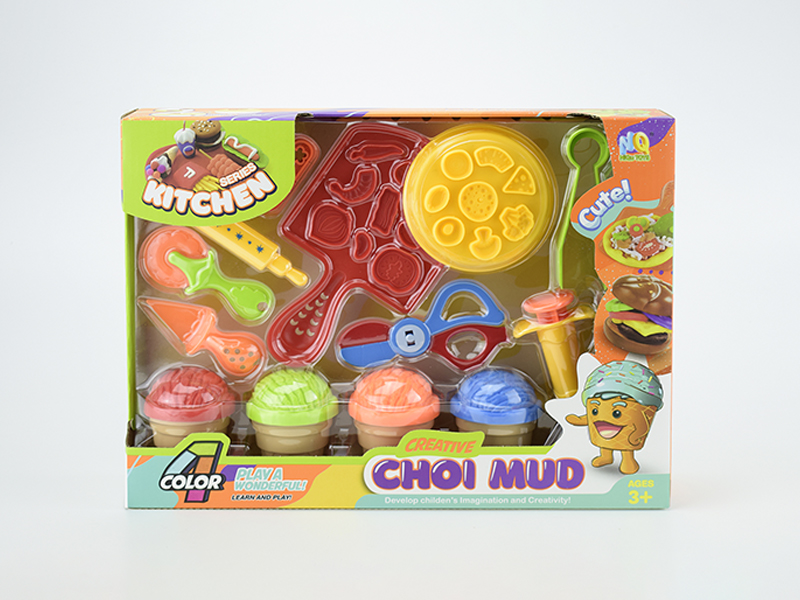 Colored Clay Pizza Set