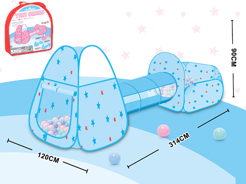 Tent With Tunnel, Ball Pool Three-Piece Set