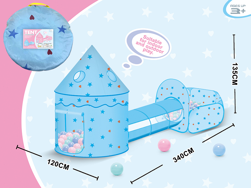 Yurt Tent With Tunnel, Ball Pool Three-Piece Set