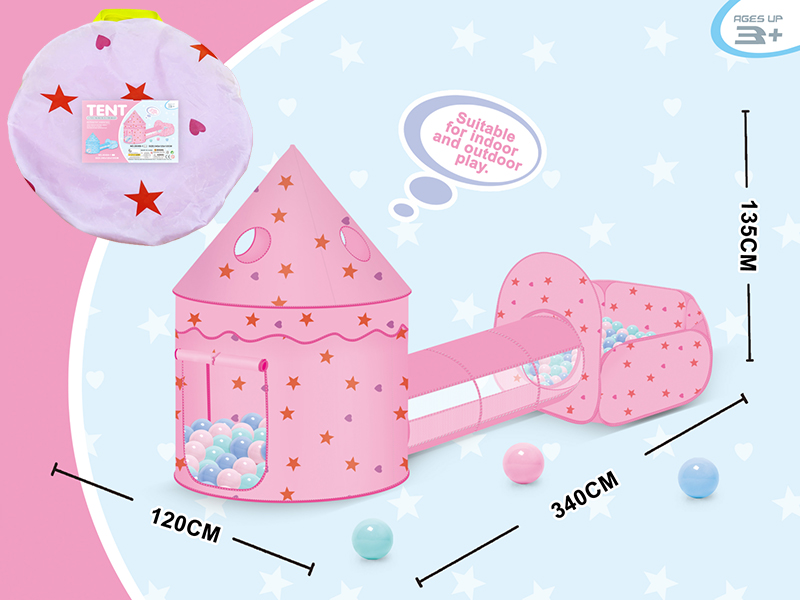 Yurt Tent With Tunnel, Ball Pool Three-Piece Set