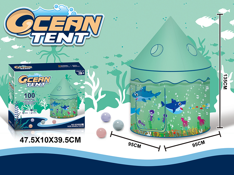 Ocean Yurt Tent With 100pcs Ocean Balls