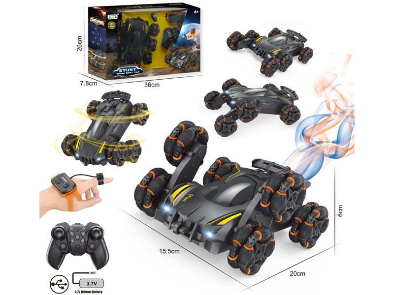 R/C Six Wheeled Swing Arm Stunt VehicleWith Watch