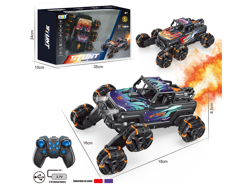 R/C Six Wheeled Alloy Jeep Stunt Car