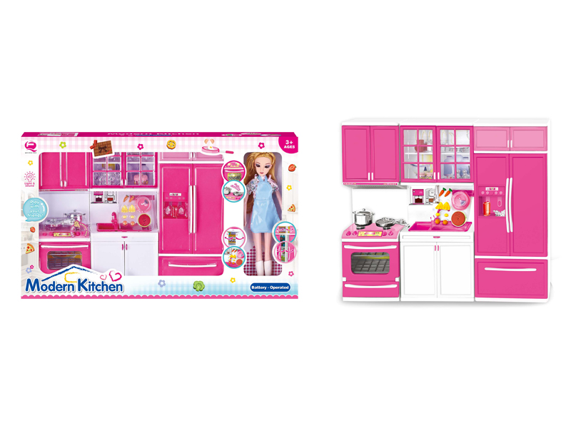 3 In 1 Kitchen Toy Set + Doll