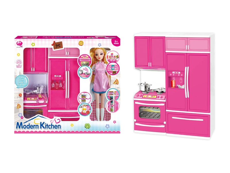 Kitchen Toy Set + Doll