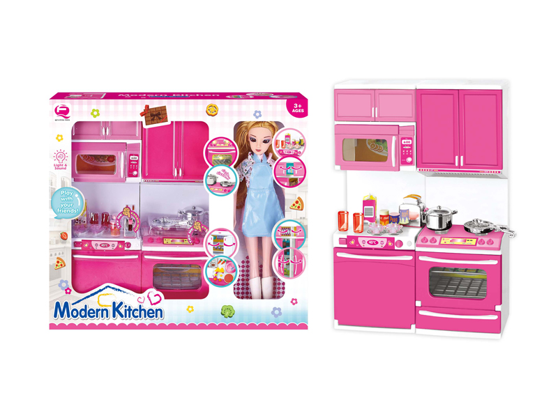 Kitchen Toy Set + Doll