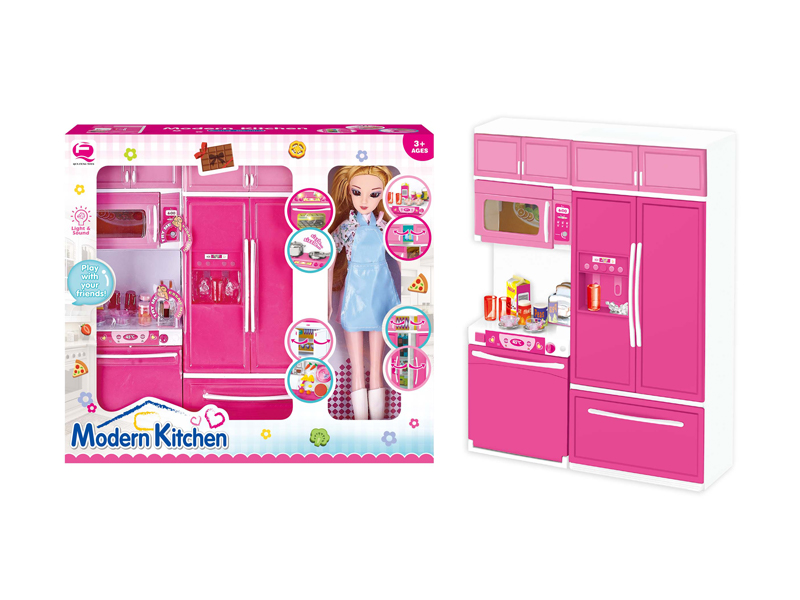 Kitchen Toy Set + Doll