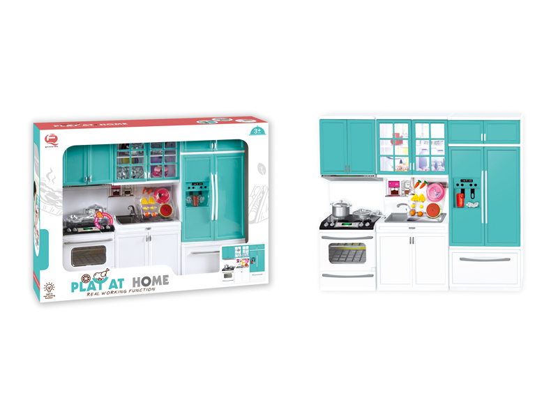 Light Green 3 In 1 Kitchen Toy Set