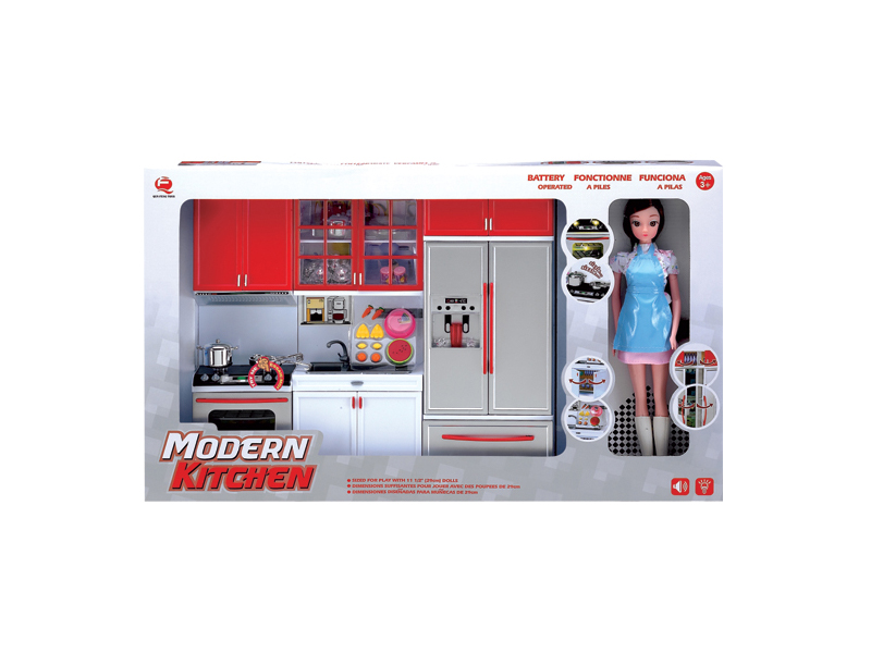 Kitchen Toy Set + Doll