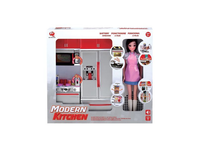 Kitchen Toy Set + Doll