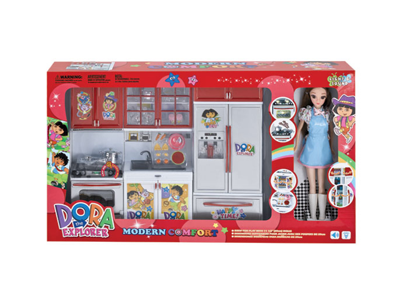 Kitchen Toy Set + Doll