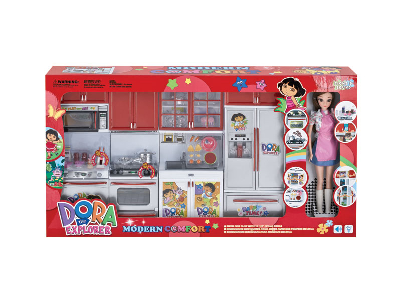 Kitchen Toy Set + Doll
