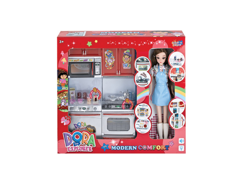 Kitchen Toy Set + Doll